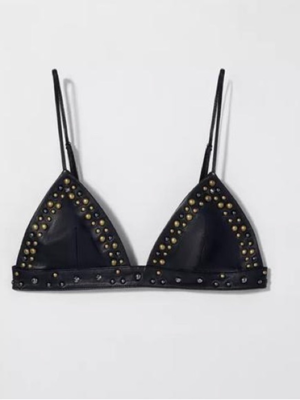 NWT. Zara/Kate Moss/Bobby Special Collaboration Black Leather Triangle. Size L.